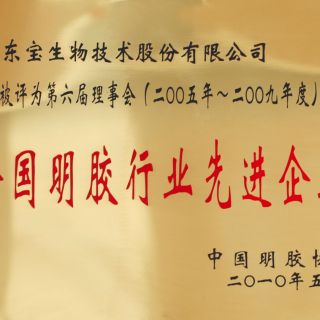 全國明膠行業(yè)先進(jìn)企業(yè)